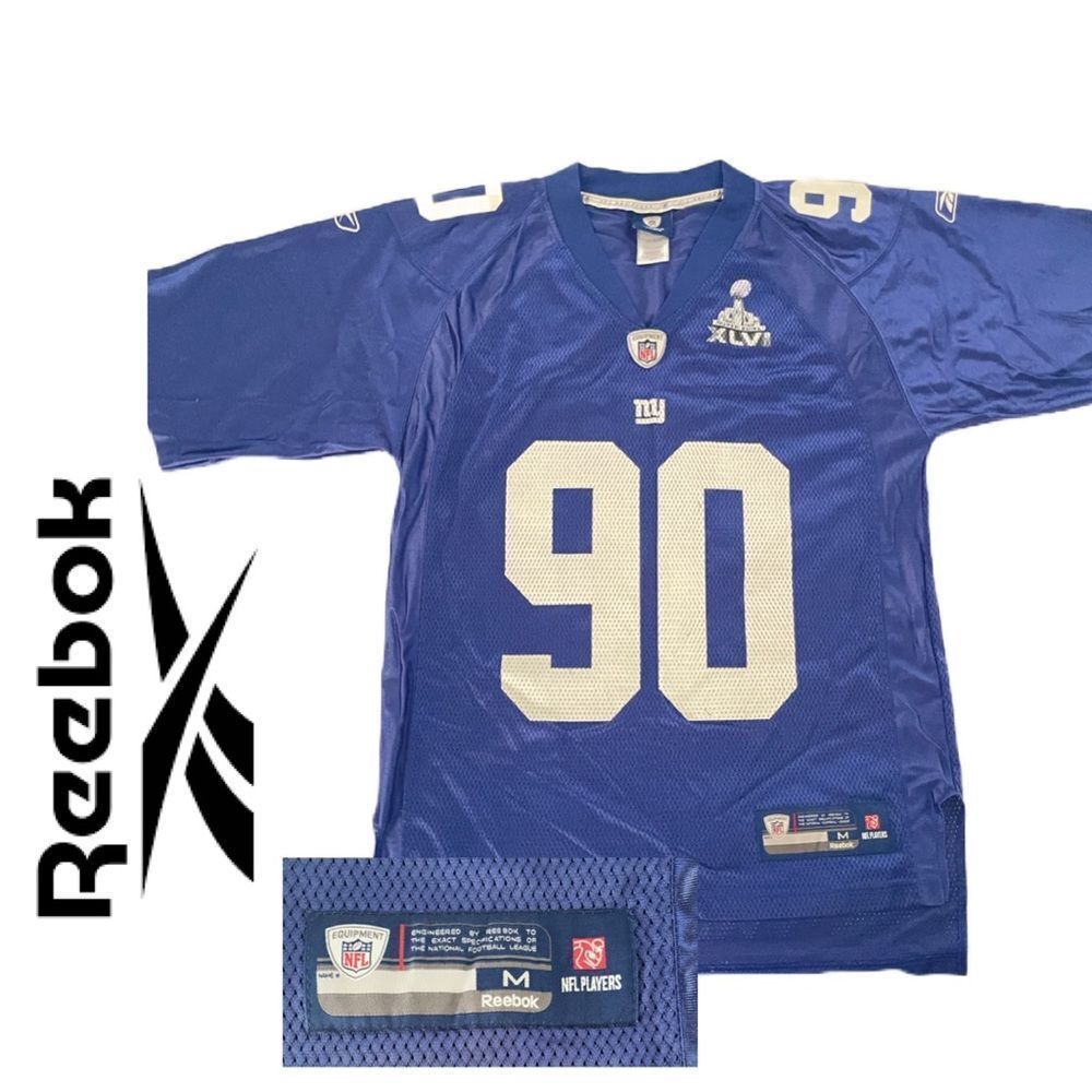 New York Giants Jason Pierre-Paul #90 Super Bowl XLVI Reebok Jersey - Size M